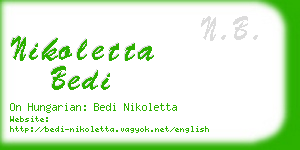 nikoletta bedi business card